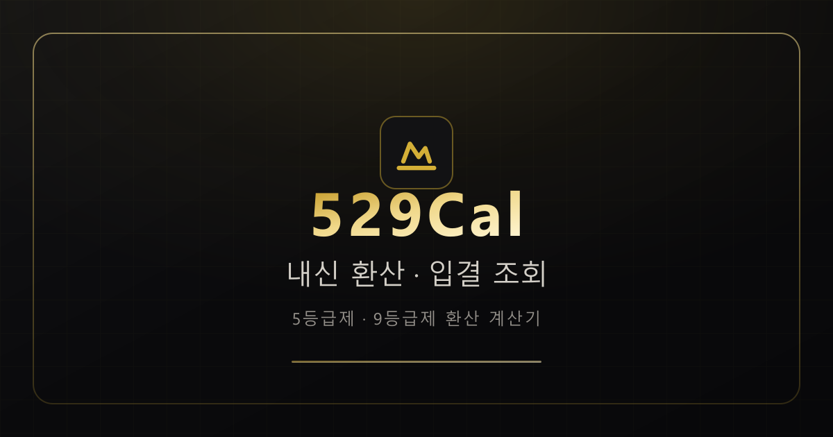 529Cal · 내신 환산 · 입결 조회